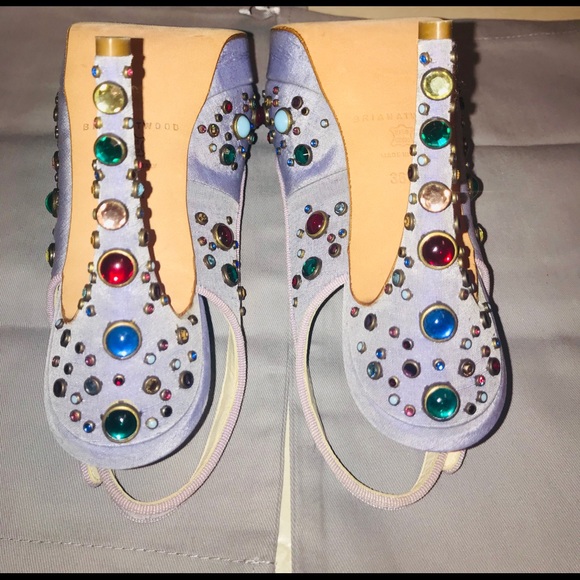 Brian Atwood Heels with Multicoloured Jewels - Picture 8 of 8